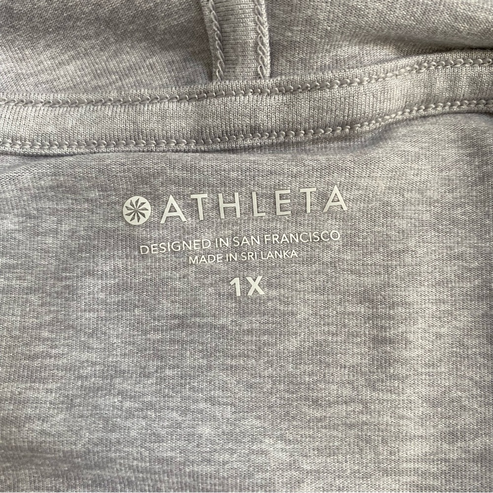 Athleta Light Heather Grey Uptempo Hoodie Size 1X - Picture 14 of 16